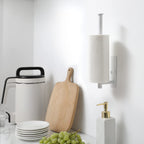 theaoo Under Cabinet Paper Towel Holder for Kitchen, Self-Adhesive, White