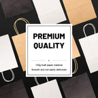 LIHOMR Gift Bags 5.9"x3.15"x8.25" 100pcs Brown Kraft Paper Bag with Handles