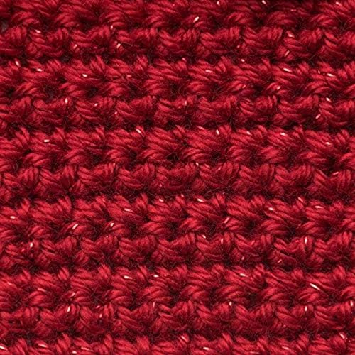 Caron Simply Soft Party Rich Red Sparkle H97PAR-15 (3-Skeins - Same Dye Lot) Worsted Medium #4 Acrylic Yarn for Crocheting and Knitting with Knitting Project Bag