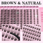 Lash Clusters 10-18mm Mix D Curl Eye Lashes Wispy Lash Clusters False Eyelash Clusters DIY Eyelash Extensions Individual Cluster Lashes (U14 Lashes Only)