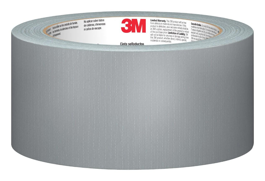 3M Basic Duct Tape, 1.88 in x 55 yd, 1 Roll, Hand Tear Silver Duct Tapes for Temporary Repairs, Indoor Use, Great for Bundle, Patch, Protect & Repair (1055)
