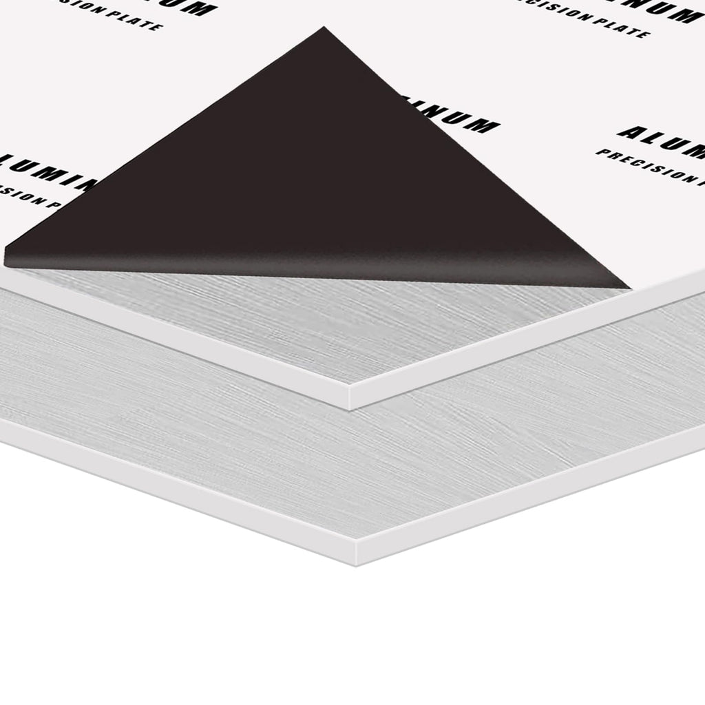 2PCS 6061 Aluminum Sheet Metal, 12" x 16" x 1/8" Thickness Heavy Duty Aluminum Sheets Plates with Protective Film, Rectangle Aluminum Plate Solid Metal Sheet Plate for DIY Projects Base Plate