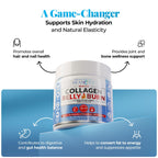 Multi Collagen Powder with Types I, II, III, V, X - Weight Management Supplement with Vitamin C & Hyaluronic Acid – Supports Skin, Hair, Nails, Metabolism, Joint & Muscle Health – 20 Servings (1)