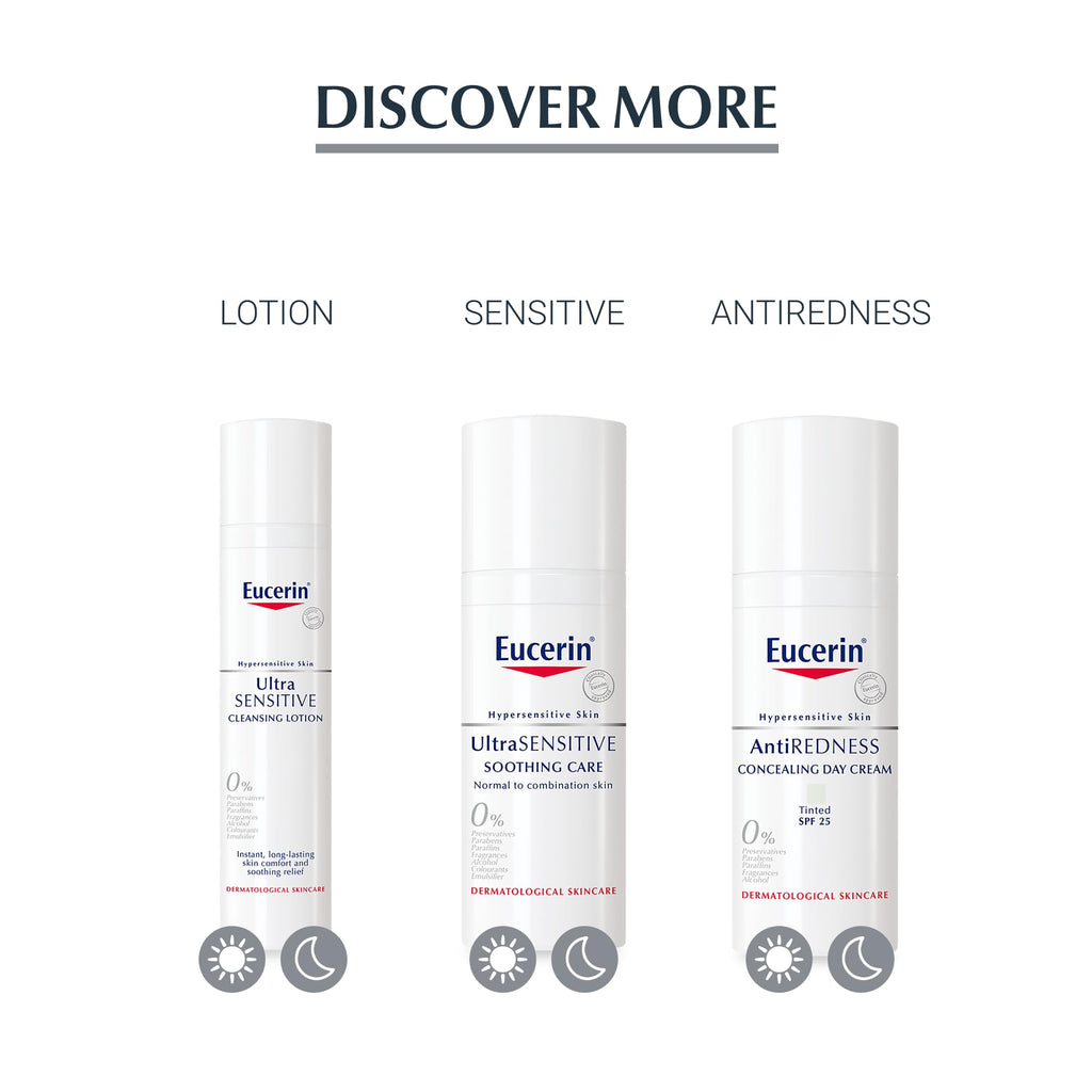 Eucerin AntiRedness Concealing Day Cream SPF30 50ml, Tinted Moisturiser for Hypersensitive Skin, Redness-Reducing Tinted SPF, Instant Soothing and Long-Lasting Skin Tint