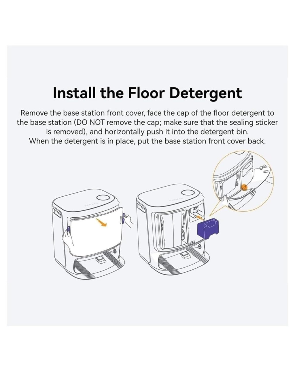 ddjjjpkv Vacuum cleaner Vacuum Cleaner Floor Cleaning Solution 580mL, Compatible For Narwal Freo Z Ultra/Freo Z10, Multi-Surface Detergent(580ml*3)