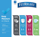 FitRight OptiFit Extra Adult Briefs, Incontinence Diapers with Tabs, Moderate Absorbency, Medium, 32 to 44", 20 Count