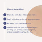 Disco Men's Eye Bag Treatment, Roller Serum for Men, Under Eye Cream Natural Caffeine Anti Aging Stick Balm, Reduce Puffiness, Wrinkles, Dark Circles, Crows Feet, Bags, Dark Circles, Lines, Puffiness