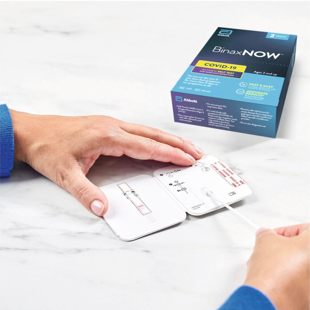 BinaxNOW COVID-19 Antigen Self Test, 1 Pack, 2 Tests Total, COVID Test With 15-Minute Results Without Sending to a Lab, Easy to Use at Home