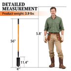 Nohovu Trench Shovel for Digging, 4-Inch Trench Shovel, Heavy Duty Trenching Shovel with Fiberglass Handle, 56 Inches