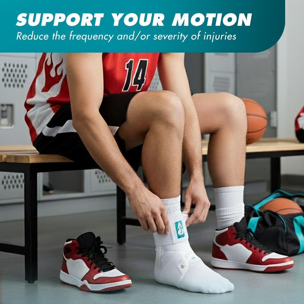 Med Spec ASO Ankle Stabilizer (XX-Small, White) – Lace Up Ankle Brace for Ankle Sprain and Instability, Orthopedic Ankle Support for Men, Women, Adults, Teens and Kids, Sports Injury Recovery, 264009