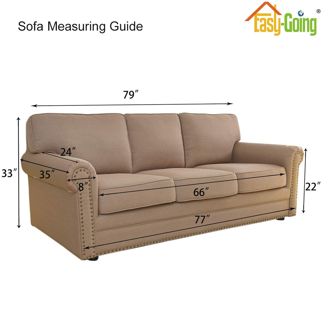 Easy-Going Stretch Couch Covers for Sofa Washable Large Dark Gray