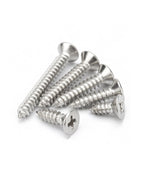 #4 x 5/8" (100 Pack) Flat Head Phillips Drive Screws Sheet Metal Self-Tapping Screws, 304 Stainless Steel Screw