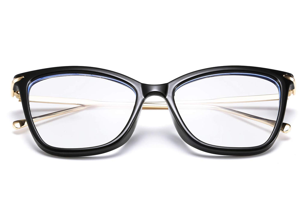 FEISEDY Oversized Cat Eye Glasses Frame Blue Light Blocking Eyewear for Women B2589