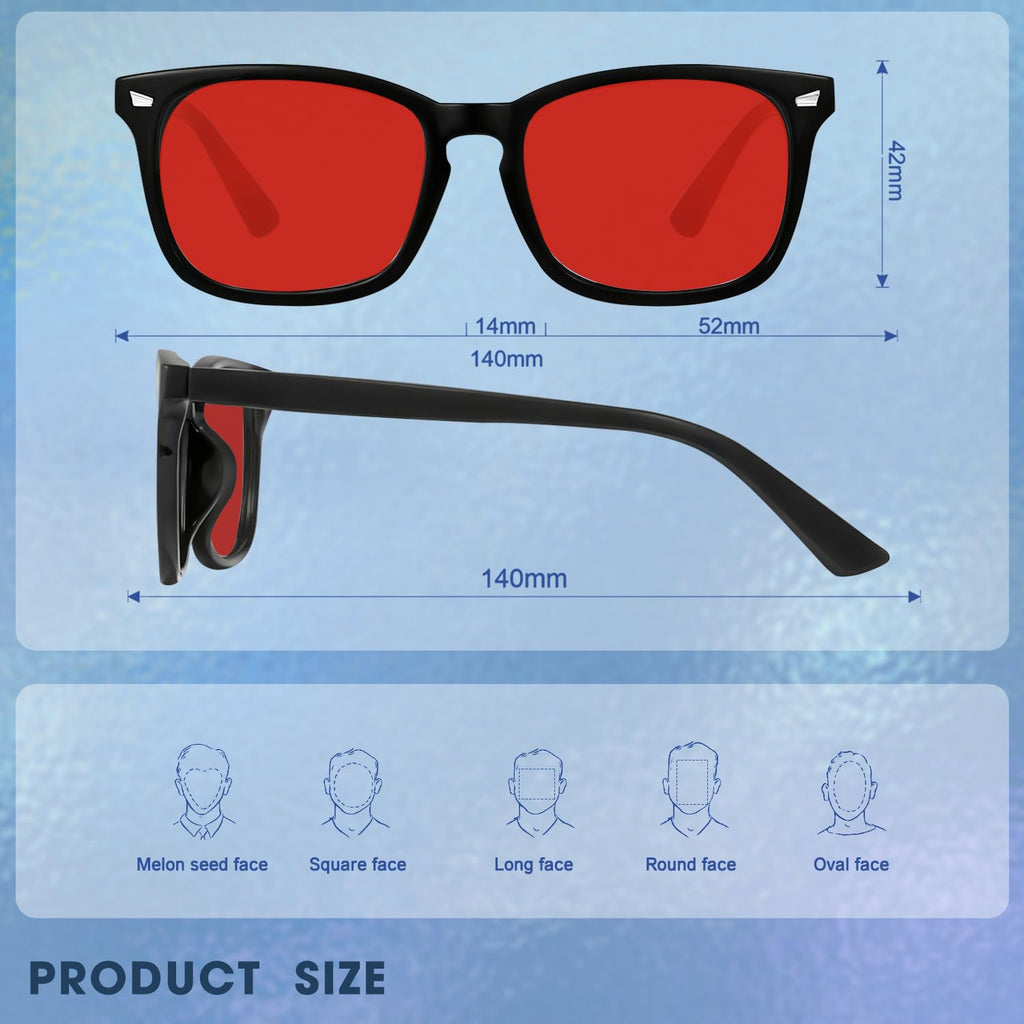 CHEERS DEVICES Red Light Glasses Red Lens Blue Blockers Glasses for Men, Gaming Blue Light Blocking Glasses for Gaming