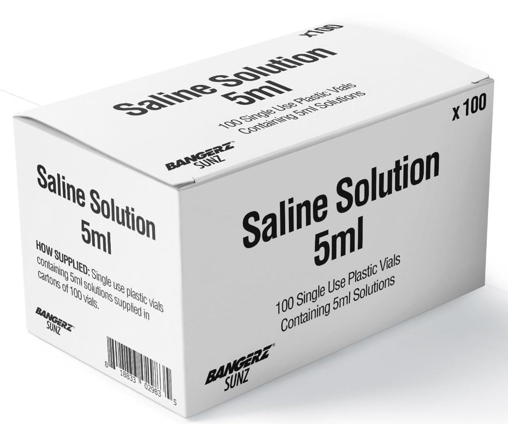 Bangerz Sunz Saline Solution 5ml Unit, 100 per Box
