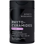 Sports Research® Phytoceramides 350 mg per Veggie Capsule - Plant Derived Ceramides for Healthy Skin and Hydration - Made with Ceratiq® · Non-GMO · Vegan Friendly - 60 Count
