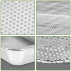 Picowe Stainless Steel Sprouting Trays Seed Sprouting Kit with Stainless Steel Mesh Tray Seed Starter Tray Seed Sprouting Kit (3pack, 10.4 x 7.7inch)