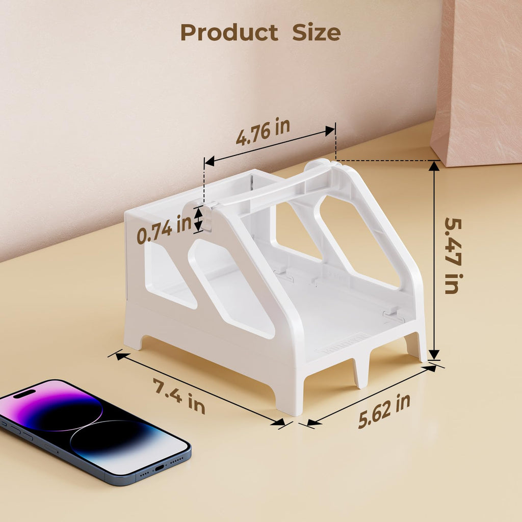 MUNBYN Label Holder for Rolls and Fan-Fold Labels, White