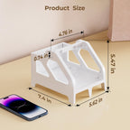 MUNBYN Label Holder for Rolls and Fan-Fold Labels, White