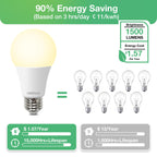 DEGNJU Light Bulbs,100 Watt LED Light Bulb Equivalent, 1500LM, Soft White 2700K Bulb with E26 Base, 13W Bright LED Bulb, 15000H, Non-Dimmable, White E26 Bulbs for Rooms, 12 Pack