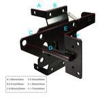 Self-Locking Gate Latch Heavy Duty Post Mount Automatic Gravity Lever Wood/PVC Fence Gate Lock with Fasteners Hardware,for Secure Pool |Yard | Garden, Steel,Black