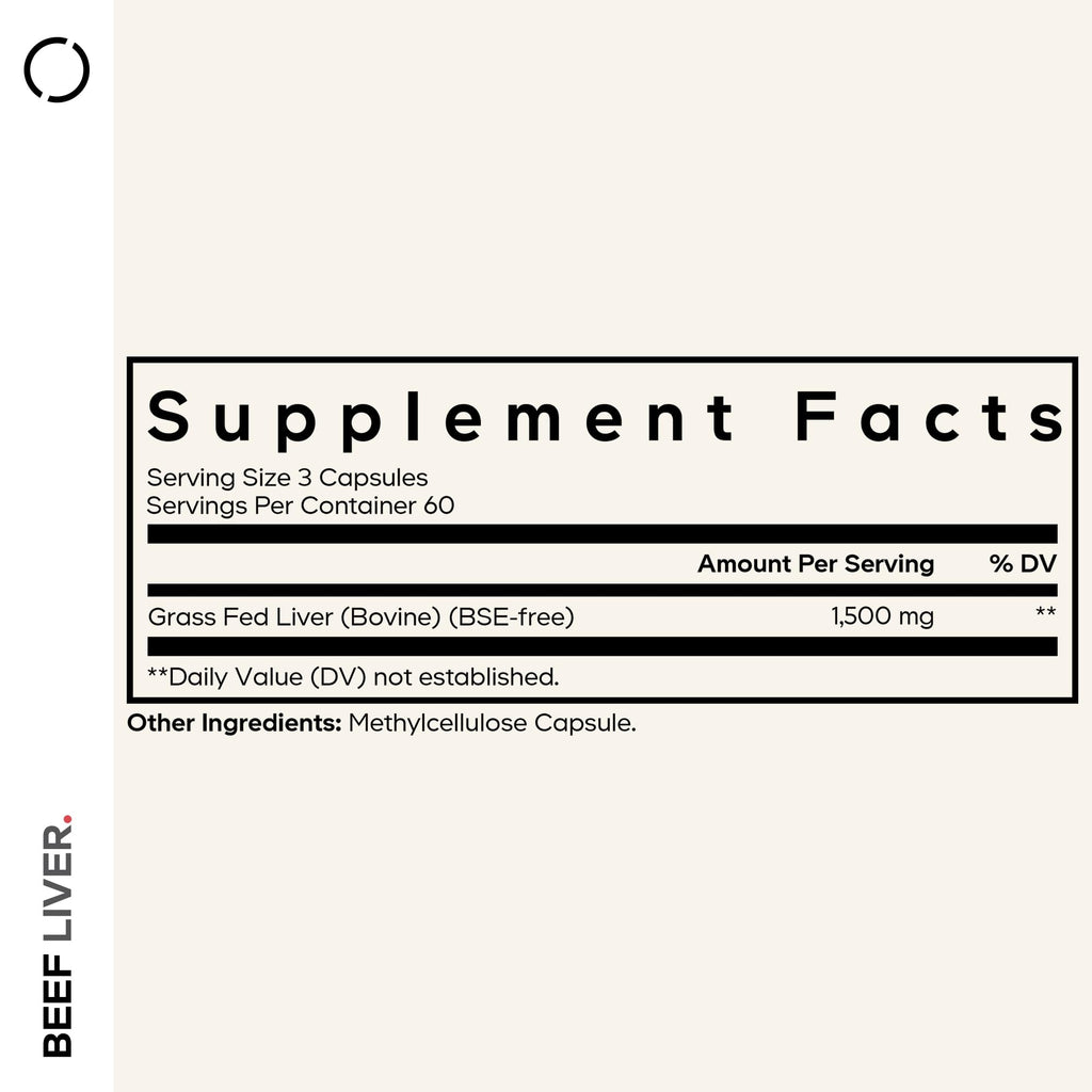 Codeage Grass Fed Beef Liver Supplement Superfood, Freeze Dried, Non-Defatted, Desiccated Glandulars Bovine Pills, Pasture Raised Beef Vitamins, Non-GMO Liver Meat, 180 Capsules