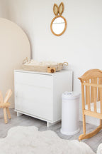 Ubbi Stainless Steel Diaper Pail, No Special Bags, Odor-Locking, White