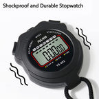 PULIVIA Sports Stopwatch Timer, Single Lap Split Digital Stop Watch for Sports Kids Coaches Swimming Running, Black