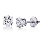 The Diamond Channel CERTIFIED 1 to 12 Carat LAB GROWN Solitaire Diamond Stud Earrings Round Cut 4 Prong Screw Back (F-G Color, VS1-VS2 Eye Clean Clarity)