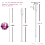 Nieteyrue Disposable Suppository Applicators Individually Wrapped Hygienic Fit to Size 00 Cap-sules and Many Shapes of Suppositories, Tablets Feminine Care Applicators from (20 Counts-new)