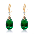 EVEVIC Austrian Crystal Teardrop Drop Earrings for Women, French Hook