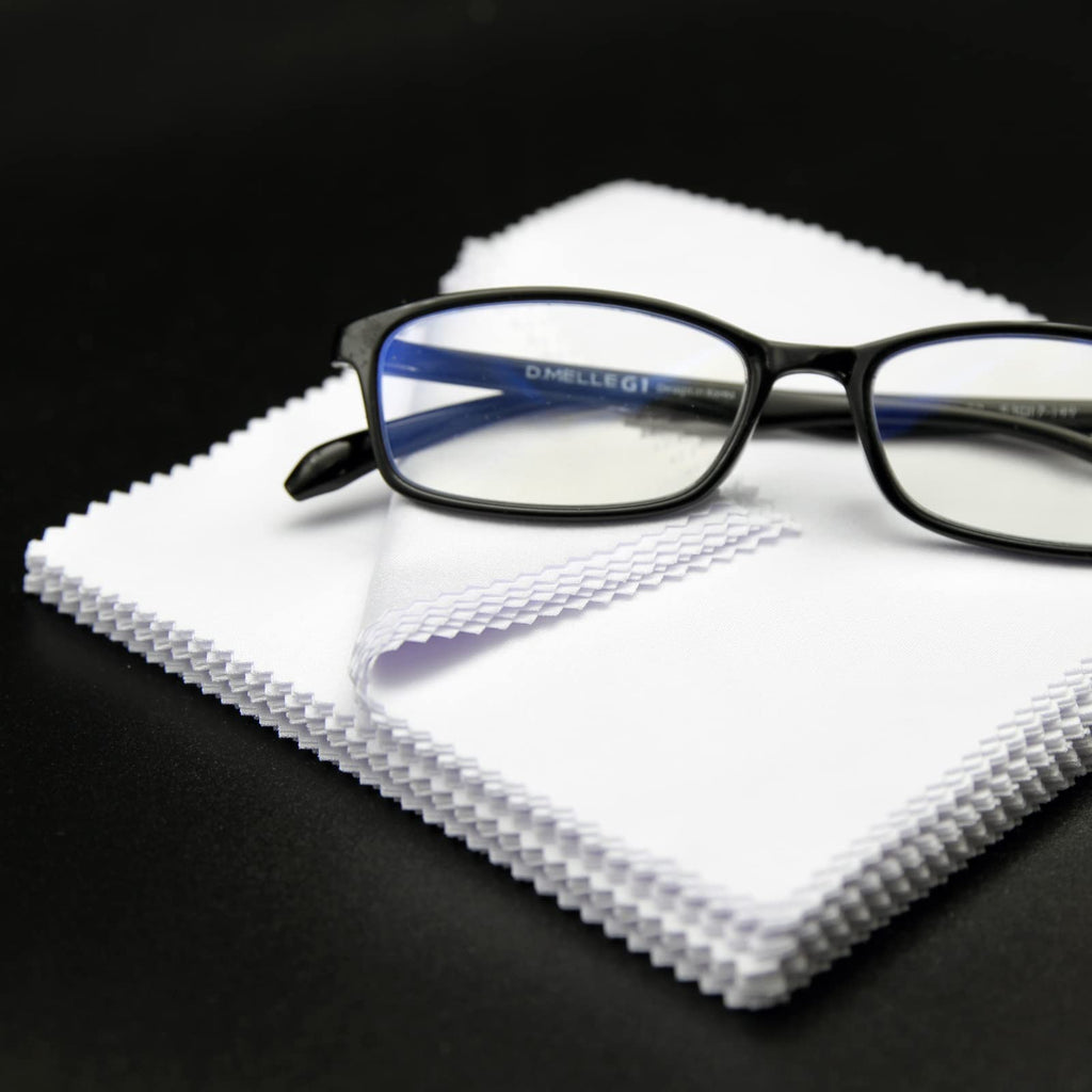 AAwipes Eyeglasses Cleaning Cloth Glasses Cloths Bulk (5.5"x5.5", White, 100 pcs, No Logo) for Eyeglasses, Lenses, Phones, Screens, Camera, Silverware, Delicate Surfaces (V1505)
