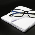 AAwipes Eyeglasses Cleaning Cloth Glasses Cloths Bulk (5.5"x5.5", White, 100 pcs, No Logo) for Eyeglasses, Lenses, Phones, Screens, Camera, Silverware, Delicate Surfaces (V1505)