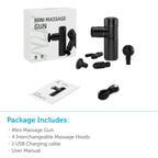 COMFIER Mini Massage Gun, Deep Tissue Muscle Massager for Pain Relief, Lightweight Percussion Massage Gun with 4 Massage Heads, Handheld Back Massager, Christmas Gifts for Men Women