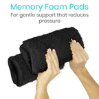 Vive Office Chair Armrest Pads (2 PCS) - Memory Foam Wheelchair Sheepskin Accessories Pads for Transport Electric Wheel Chair Arm Rests - for Adults, Seniors, Handicapped - Soft Support Cushion
