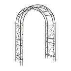 VINGLI Garden Arbor, Arch for Wedding Ceremony Party, Christmas Garden Decor Steel Garden Trellis for Plant Climbing, Pergola for Garden, Backyard, Lawn (Black-59x84)