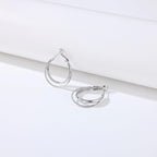 Gacimy Silver Criss Cross Hoop Earrings for Women, 25MM Small Hoops