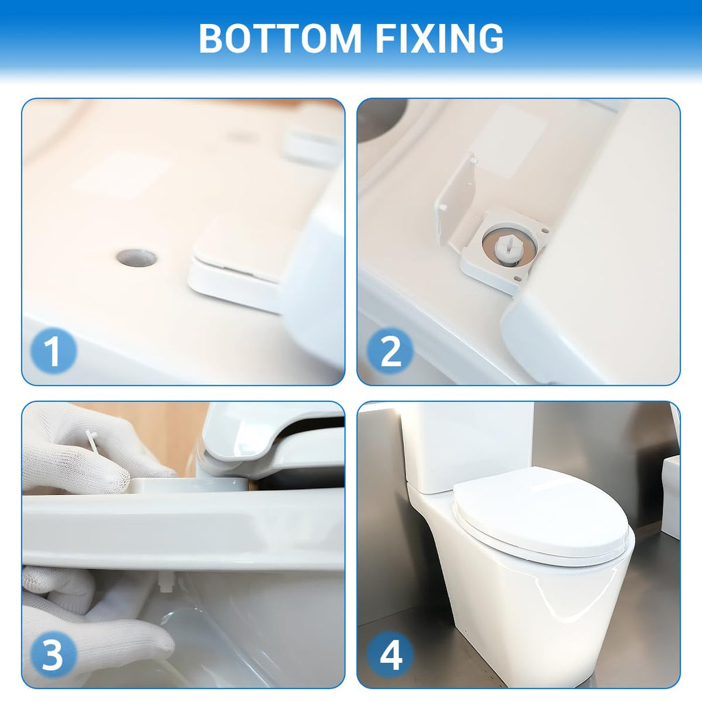 Round Toilet Seat 16.5" - Soft Close, Durable PP Toilet Seat, Easy Installation & Removal, Fits Most Toilet Bowls