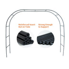 Mr.Ton Garden Arch Arbors, Trellis for Climbing Plants Outdoor 6-8ft, Two Way Assemble Wedding Decoration Metal Arch,Black
