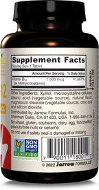 Jarrow Formulas Methyl Vitamin B-12 1000 mcg, 100 Chewable Tablets, Lemon Flavored- Vitamin B12 - Supports Cellular Energy Production, Brain Health & Metabolism - 100 Servings (Pack of 2)