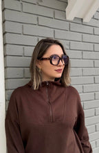 VISOONE Oversized Round Computer TR90 Blue Light Blocking Glasses for Women Men Lavinia