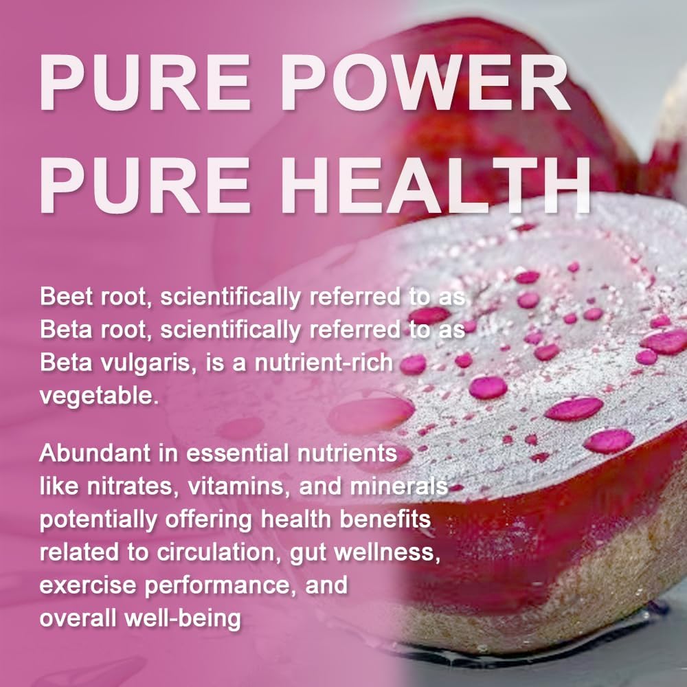 Beet Root Capsules - 1300mg Beetroot Powder Capsules for Daily Wellness Natural Energy - 120Count Pack of 2 Vegan Beetroot Supplement, Athletic Performance, Digestive (2 Pack)