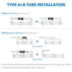 SUSLUM 10-Pack F32T8 LED Bulbs 4 Foot Type A+B Hybrid 24W 3200LM 5000K Daylight Aluminum and Shatterproof PC F40T12 Fluorescent Light Bulb Replacement, Single or Double Ended Powered