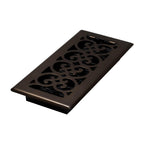 Decor Grates Metal Scroll Decorative Air Vent Cover 4x10 Floor Register – Adjustable Control Lever – AC Floor Vent Covers for Home Floor Vents – Fits 4 x 10 Inch Opening – Rubbed Bronze (SPH410-RB)