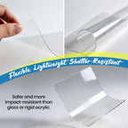 10 Pack of 8x10” PET Sheet/Plexiglass Panels 0.04” Thick; Use for Crafting Projects, Picture Frames, Cricut Cutting and More; Protective Film to Ensure Scratch and Damage Free Sheets