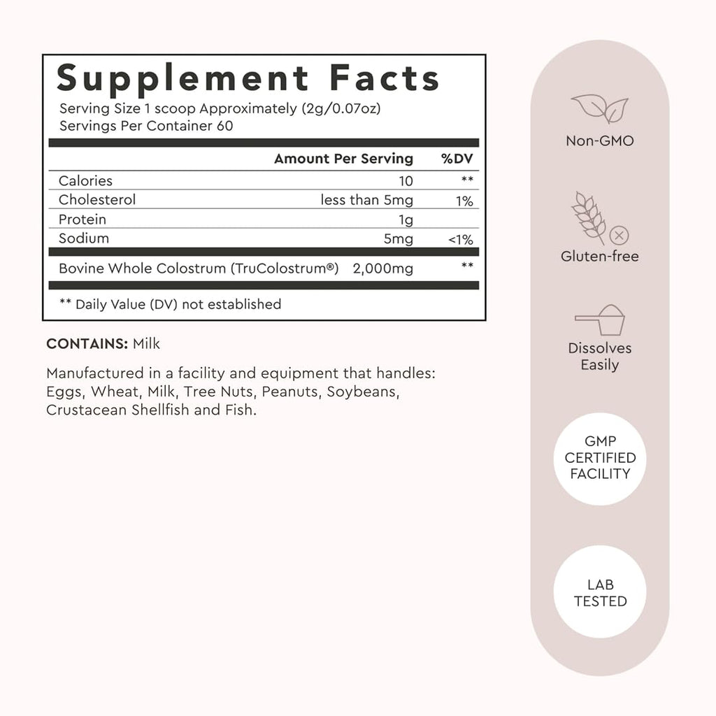 Alaya Naturals Bovine Colostrum Powder – Superfood, Bioactive Colostrum for Gut Health, Immune Support, Hormonal Balance & Muscle Recovery, Bioavailable, Non-GMO, Gluten Free