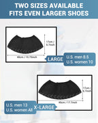 Buself X-Large 200 Count Shoe Covers Disposable Non-Slip, Premium Cloth Boot Covers, Slip-resistant, Durable, Breathable, Non-toxic, Recyclable, Stretchable Fits Up to Size 13 US Men - Black