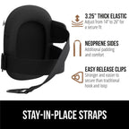 GORILLA GRIP® Knee Pads for Work, All Day Comfort Gel Cushion and Soft Foam for Men and Women, Slip Resistant Heavy Duty Hard Cap, Adjustable Straps for Flooring, Construction and Gardening, Orange