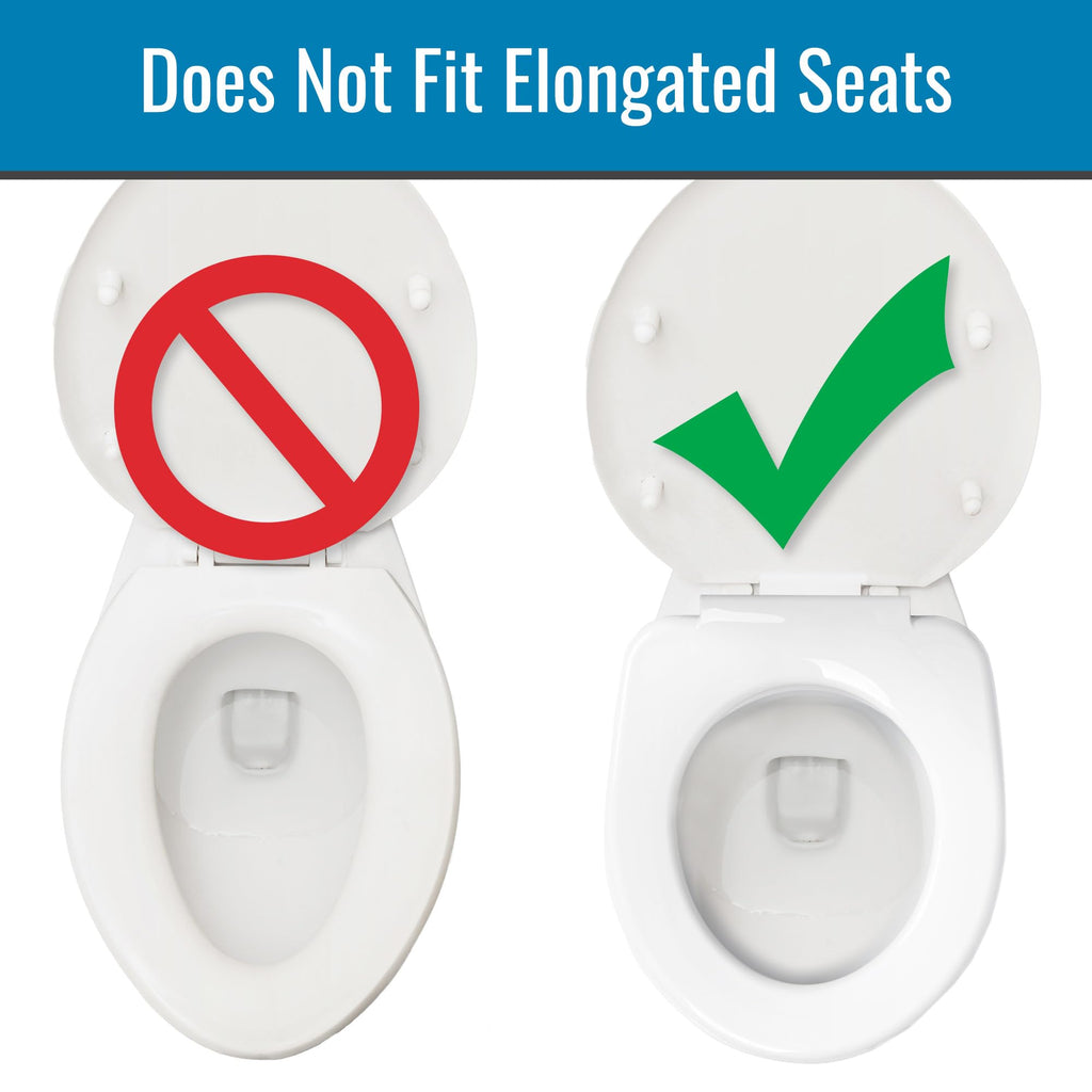 HealthSmart Enhanced Comfort 5" Raised (Round) Toilet Seat Risers for Seniors 5 Slip Resistant Pads FSA/HSA Eligible Padded Toilet Seat Elevation 15.7 x 15.2 x 6.1