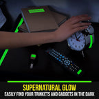 Lockport Glow in The Dark Tape - 30 Ft x 1 in - Bright - Rechargeable - Reflective - Glow Tape in The Dark - Halloween Decoration, Christmas Decor, Night Decorations, Home Marking, Stairs, Exit Sign